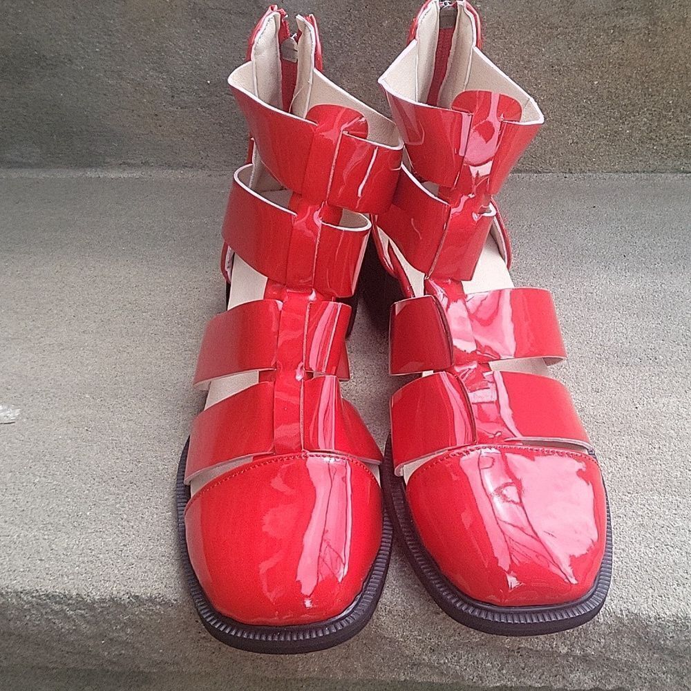 Red patent leather shoes. RONALD McDonald's ❤️